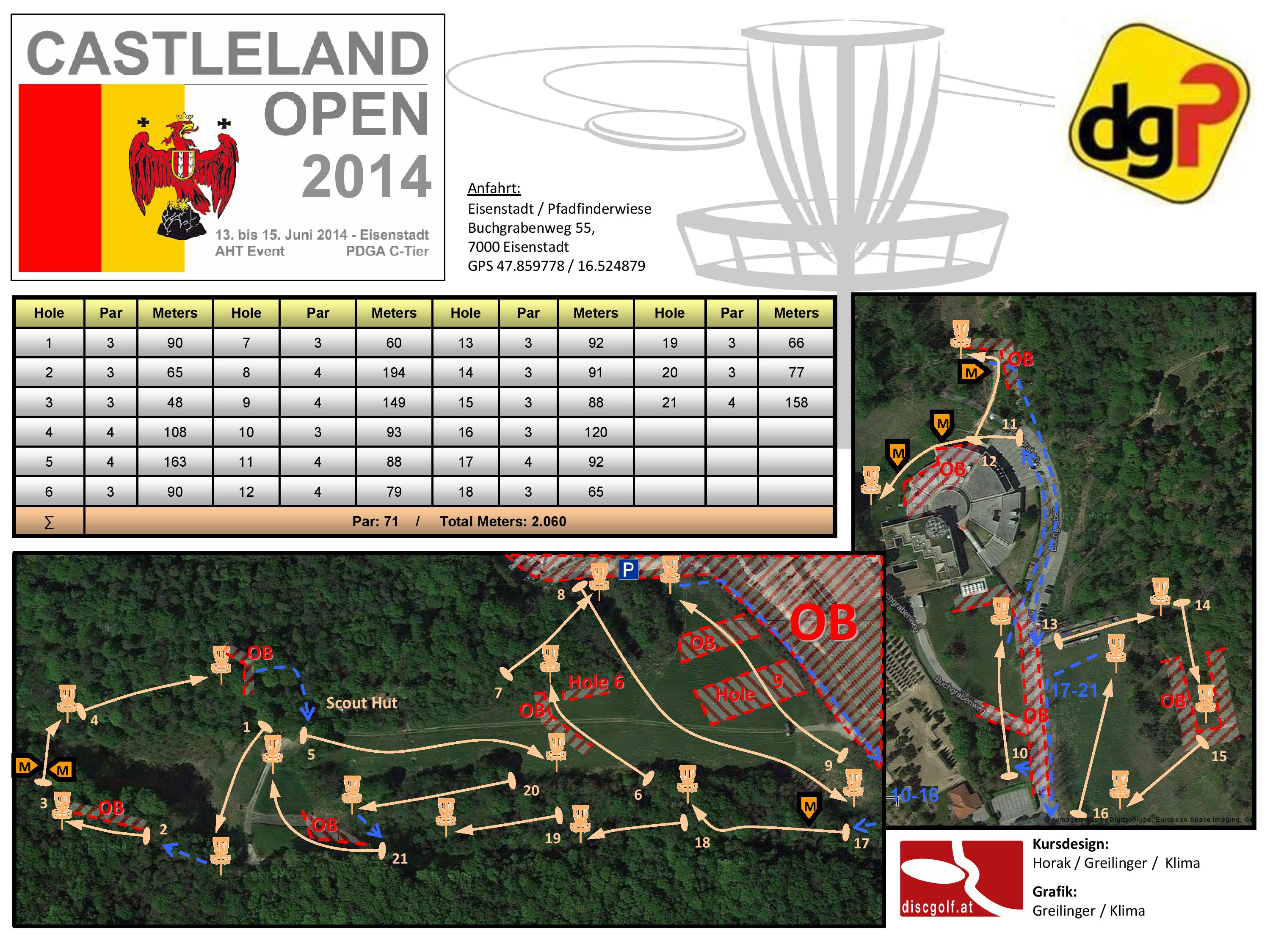 Parcoursplan Castleland Open 2014